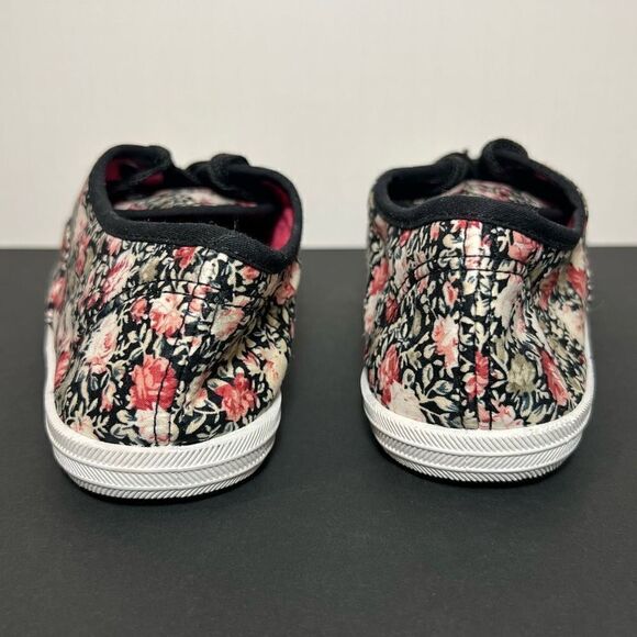 Womens Floral Print Low Top Casual Sneakers / Size 8 - Picture 4 of 9